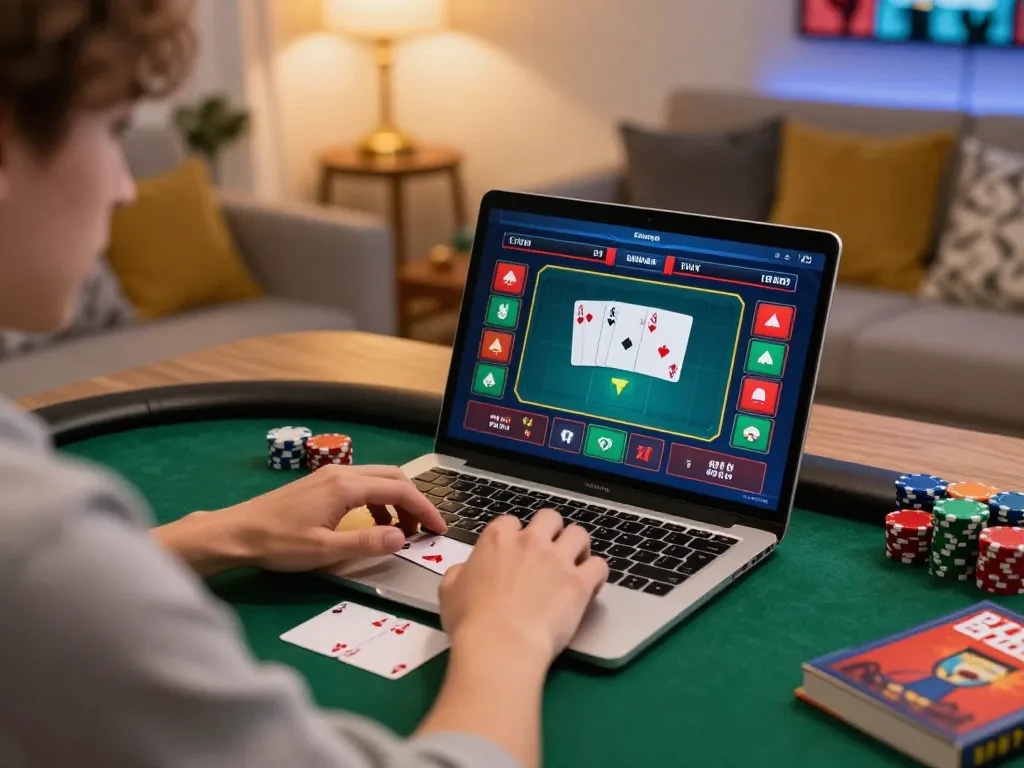 Engaging poker gameplay on okfun's online platform showcasing betting strategies and vibrant atmosphere