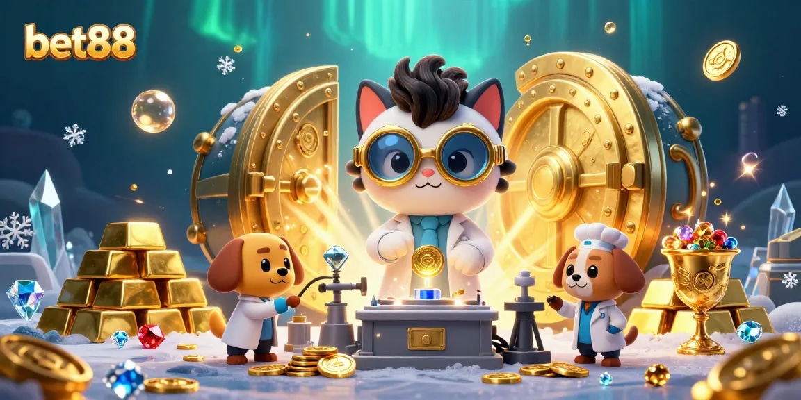 Experience the thrill of bet88 with the mad scientist cat in a vibrant casino adventure