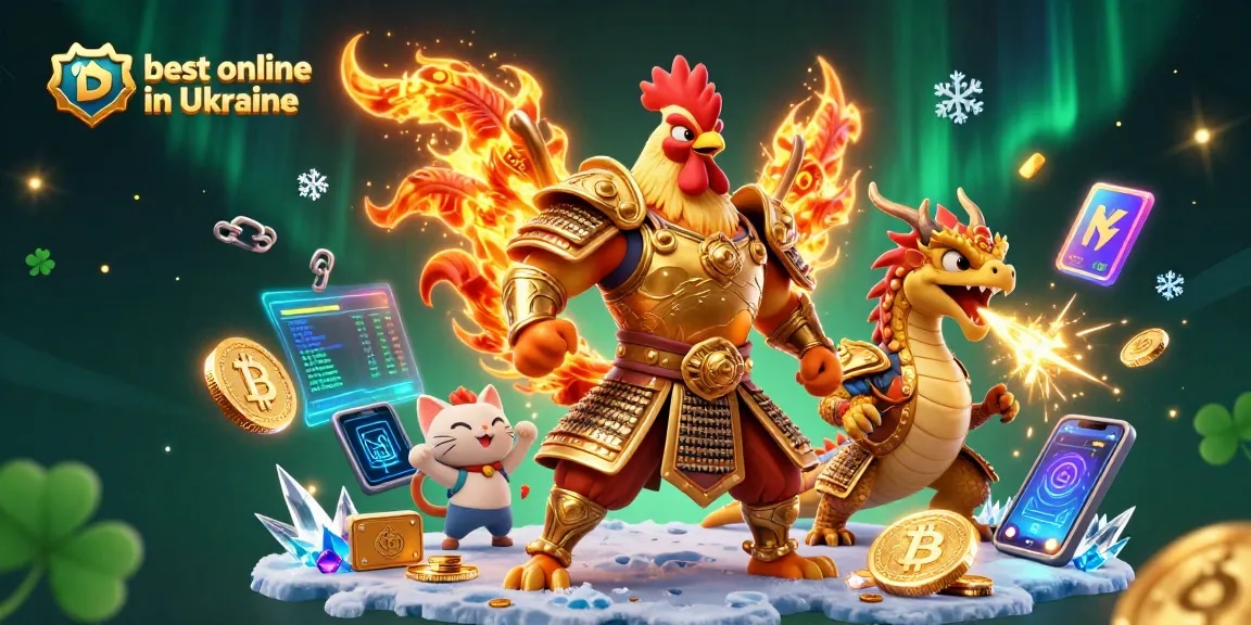 Experience the excitement at the best online casino in Ukraine with this vibrant 3D scene!