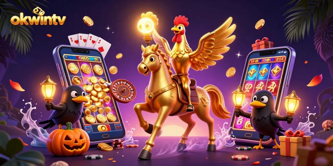 Experience thrilling action at okwintv with a captivating 3D casino scene full of vibrant elements.