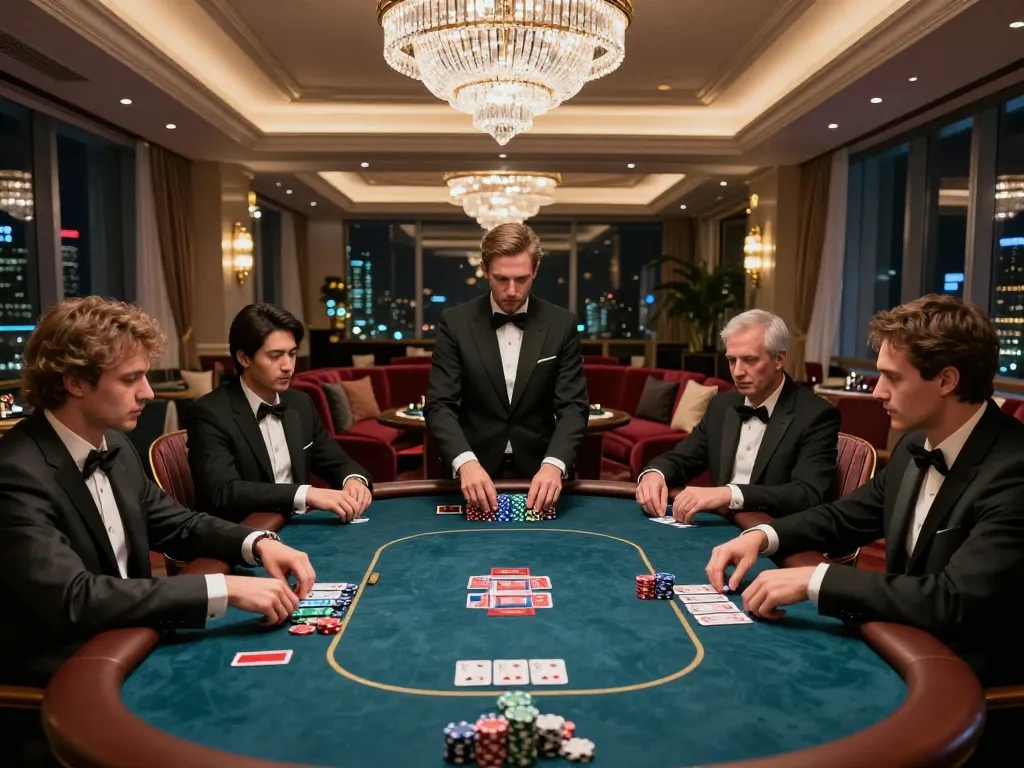 Experience high-stakes poker thrills at Vipwin's upscale gaming area with professional dealers.
