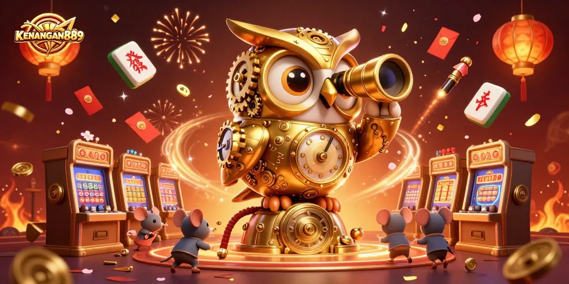 Experience vibrant gaming moments at KENANGAN889 with a colorful 3D casino illustration.
