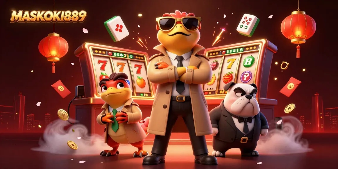 Engage with MASKOKI889's vibrant casino atmosphere featuring fun raptors in disguise.