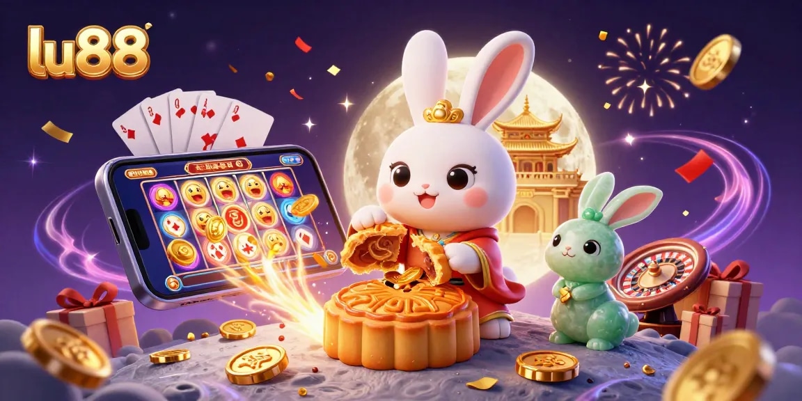Join the fun at lu88 with a vibrant 3D casino scene showcasing memorable game elements.