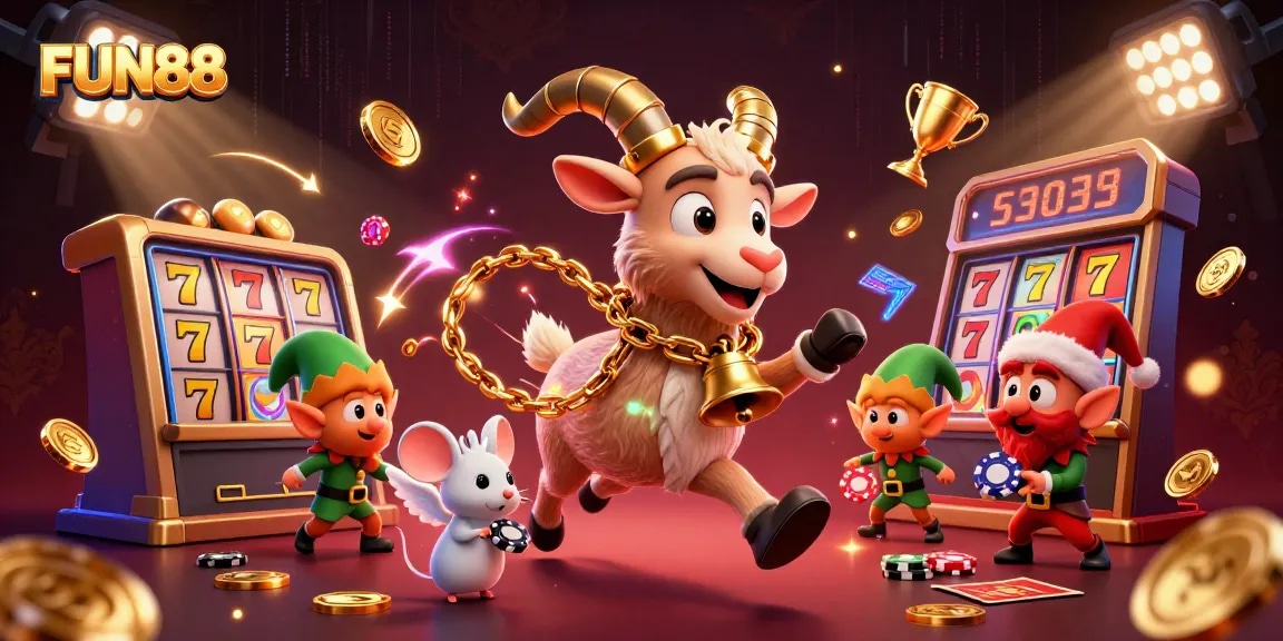 FUN88 delivers thrilling experiences with Krampus and festive elements in a vibrant casino.