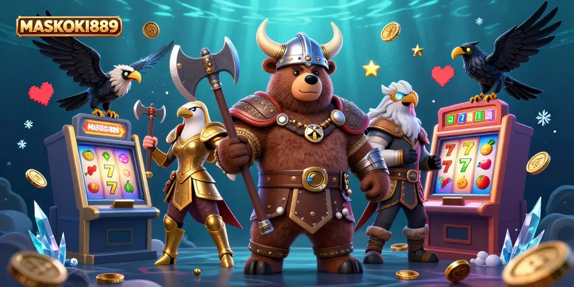 Engage with MASKOKI889's vibrant slot machines, golden eagles, and Viking features for exciting gameplay.