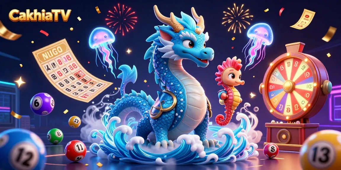 Experience exhilarating gameplay with CakhiaTV’s vibrant lottery elements and glowing characters.