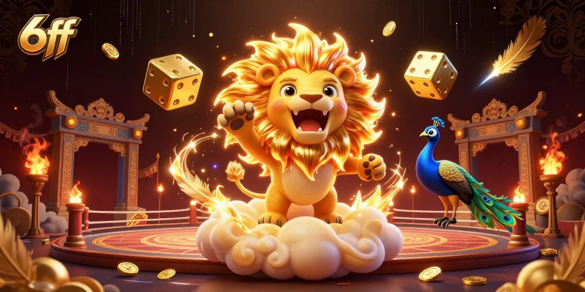 Engage with exciting gameplay at 6ff, featuring vibrant casino elements alongside a stunning sun lion hero.