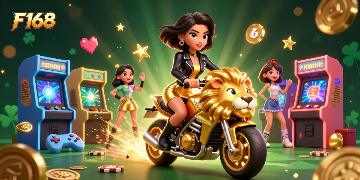 Experience thrilling gameplay at F 168 with vibrant casino elements and characters in action.