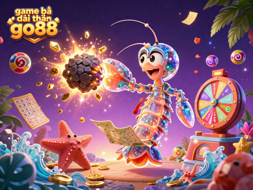 Experience game bài đổi thưởng go88 with a vibrant cosmic scene of gaming excitement and chance.