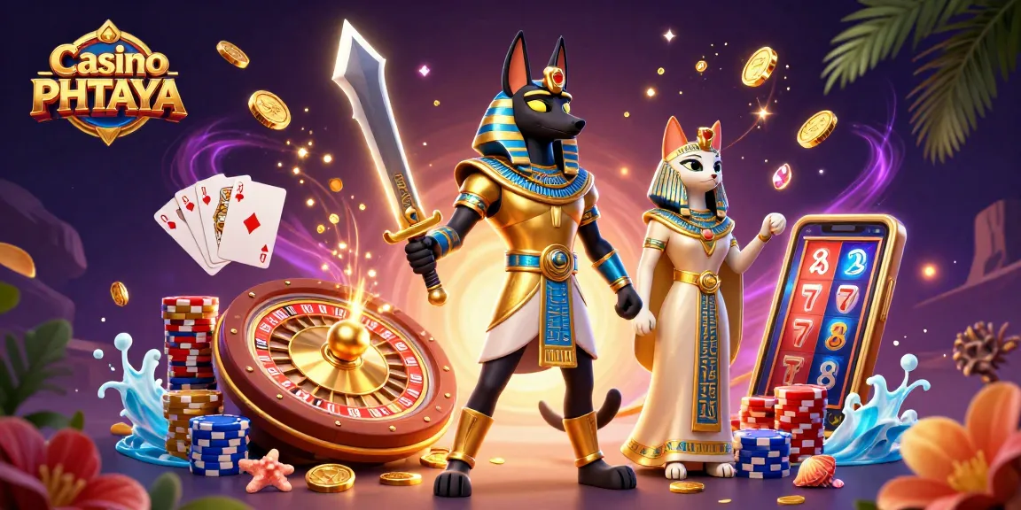Join the excitement at Casino PHTAYA with thrilling gaming action, featuring Anubis and Bastet.