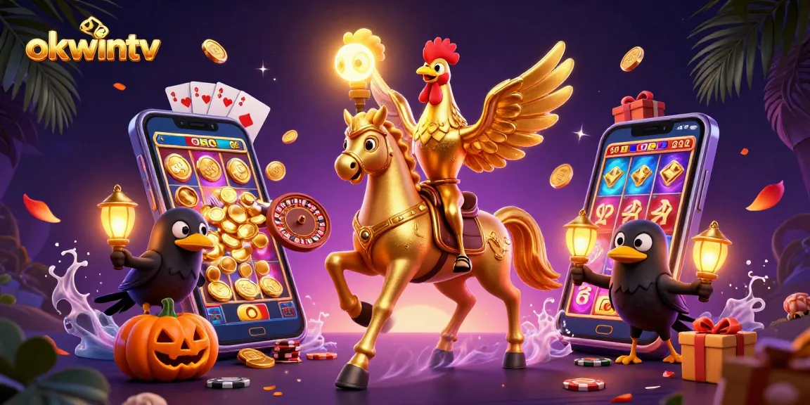 Experience thrilling action at okwintv with a captivating 3D casino scene full of vibrant elements.