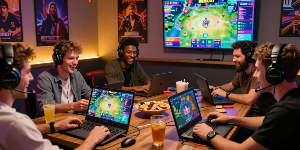 Engaged players enjoying 3 Patti no1 game in a lively gaming room atmosphere.