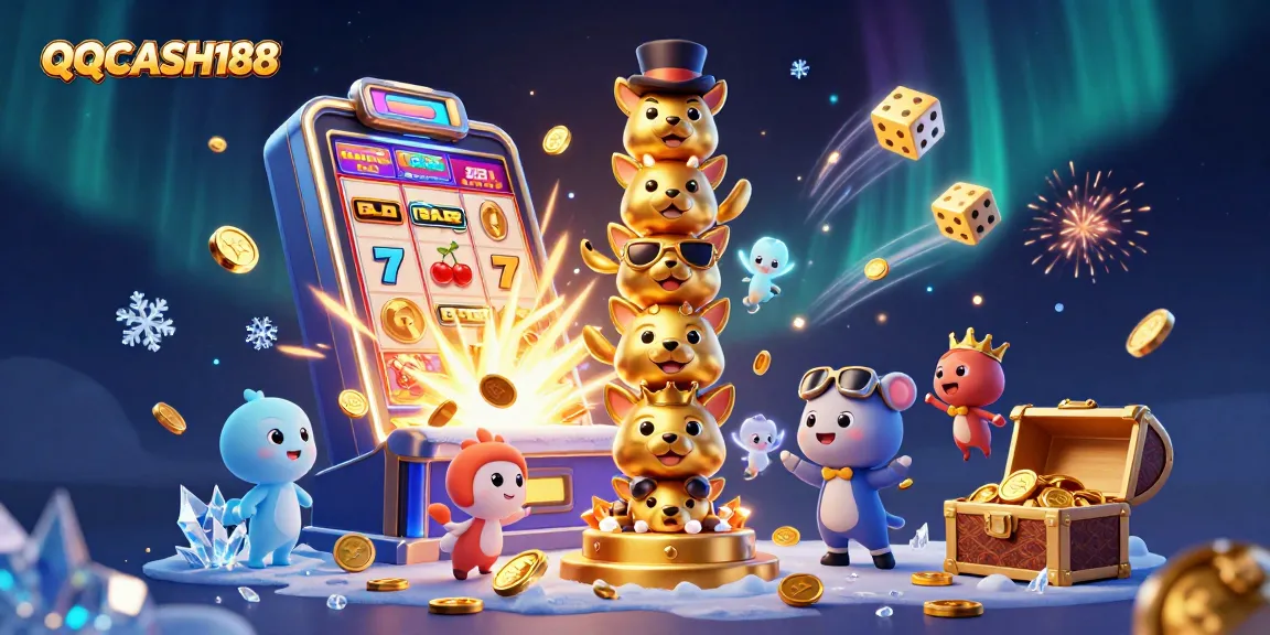 Experience the thrills with QQCASH188 as vibrant graphics illustrate jackpot excitement and dynamic gameplay.