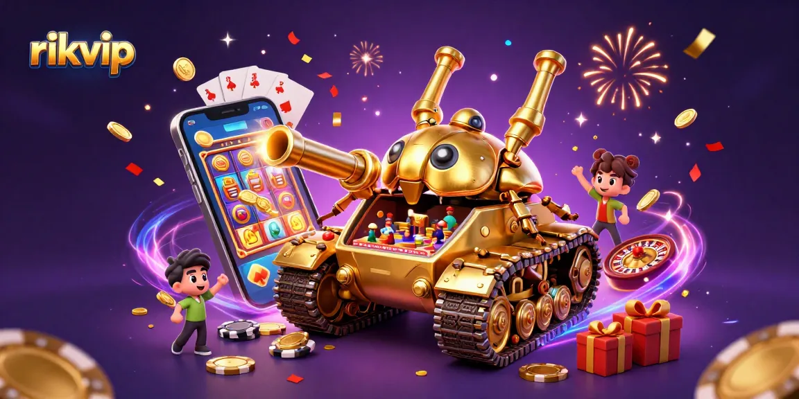 Experience thrilling gameplay at rikvip with a captivating casino-themed 3D illustration featuring vibrant colors and dynamic elements.