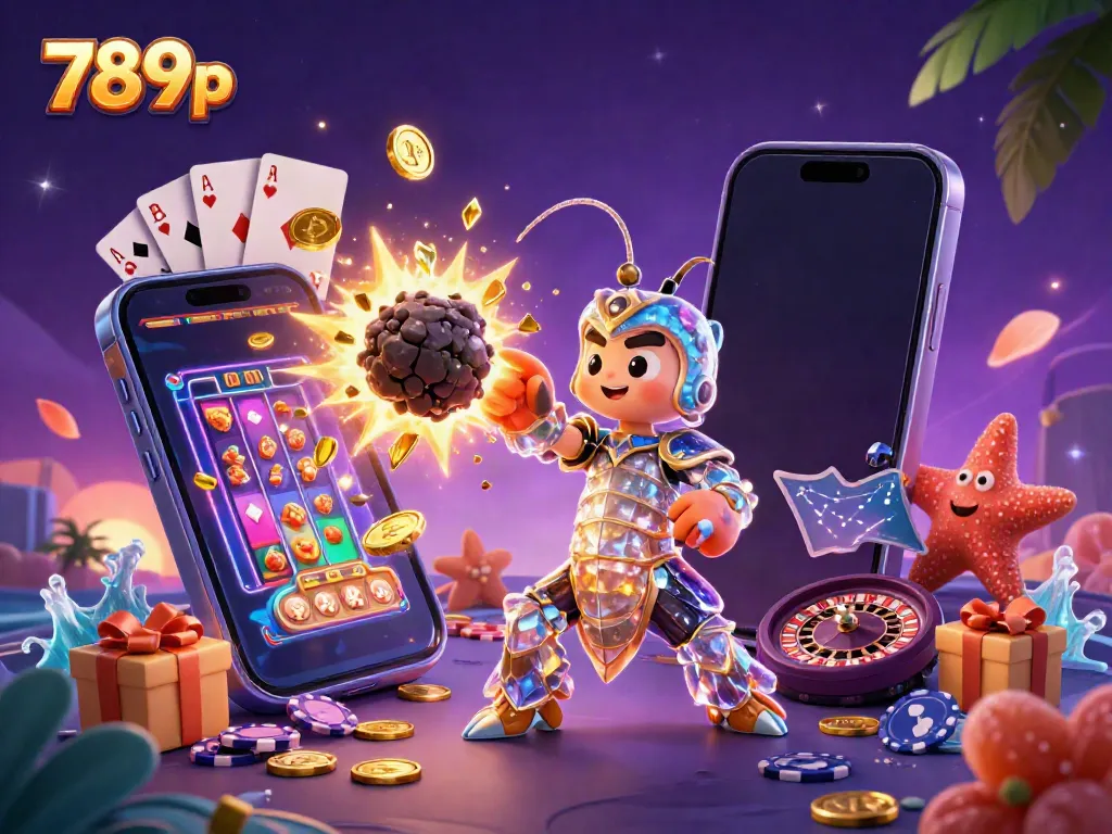 Experience gaming with 789p in this dynamic illustration of galactic samurai battling for golden coins.