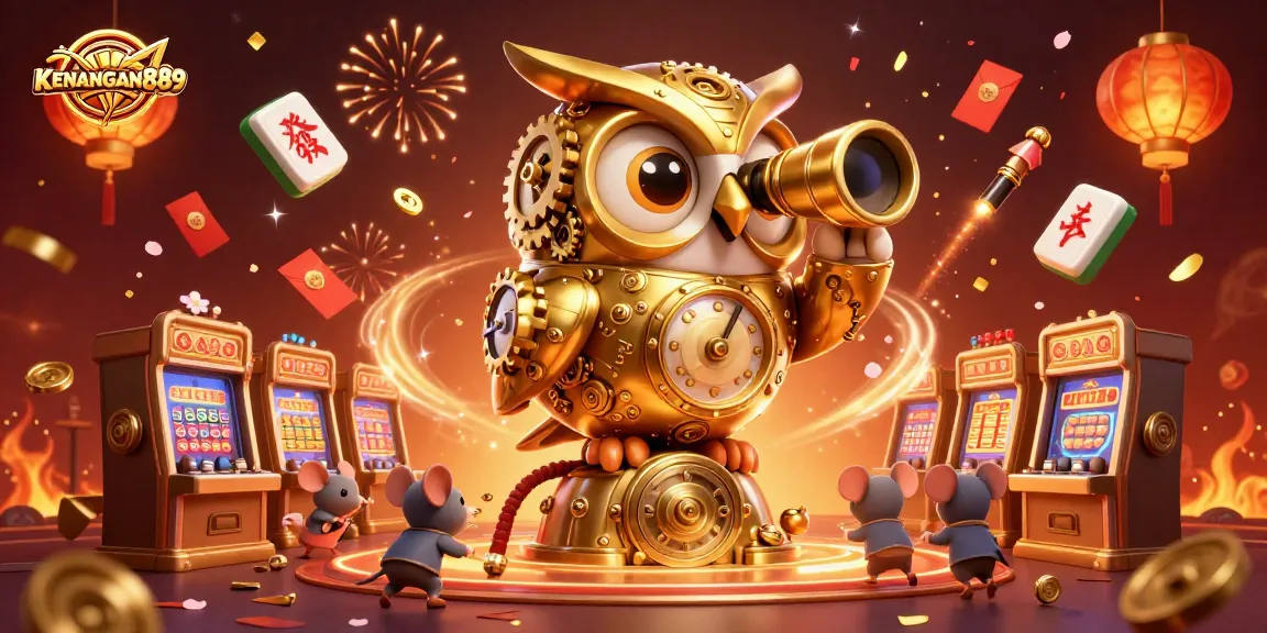 Experience vibrant gaming moments at KENANGAN889 with a colorful 3D casino illustration.