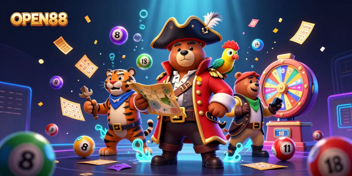Spin and win with OPEN88's vibrant lottery and gaming scene filled with prizes!