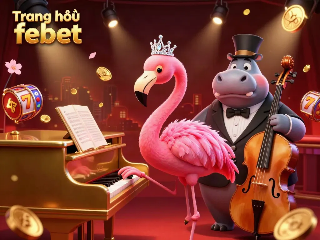 Experience the thrill at Trang chủ febet with an imaginative 3D casino scene featuring vibrant characters and rich visuals.