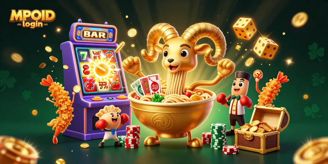 Join the MPOID login adventure with vibrant characters and exciting casino elements!