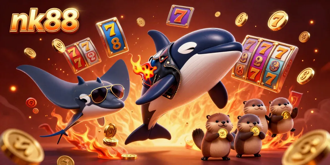 Experience vibrant adventures in online gaming with nk88 featuring an orca, stingray, and sea otters!