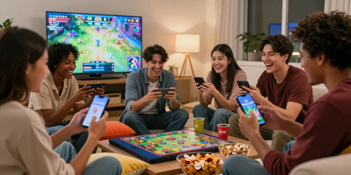 Friends enjoying the real-time multiplayer experience of 3 Patti No1 while playing card games on mobile devices.