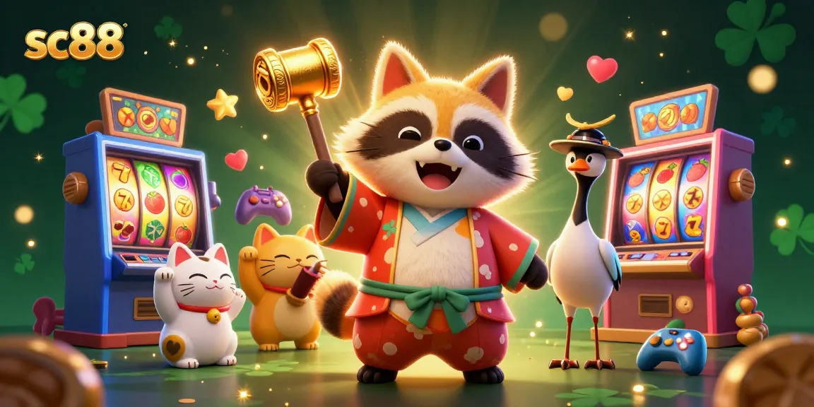Experience sc88's vibrant casino scene with cheerful characters and dynamic slot elements!