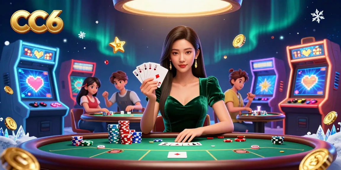 Experience the thrill with CC6 as a masterful poker player showcases winning strategies.