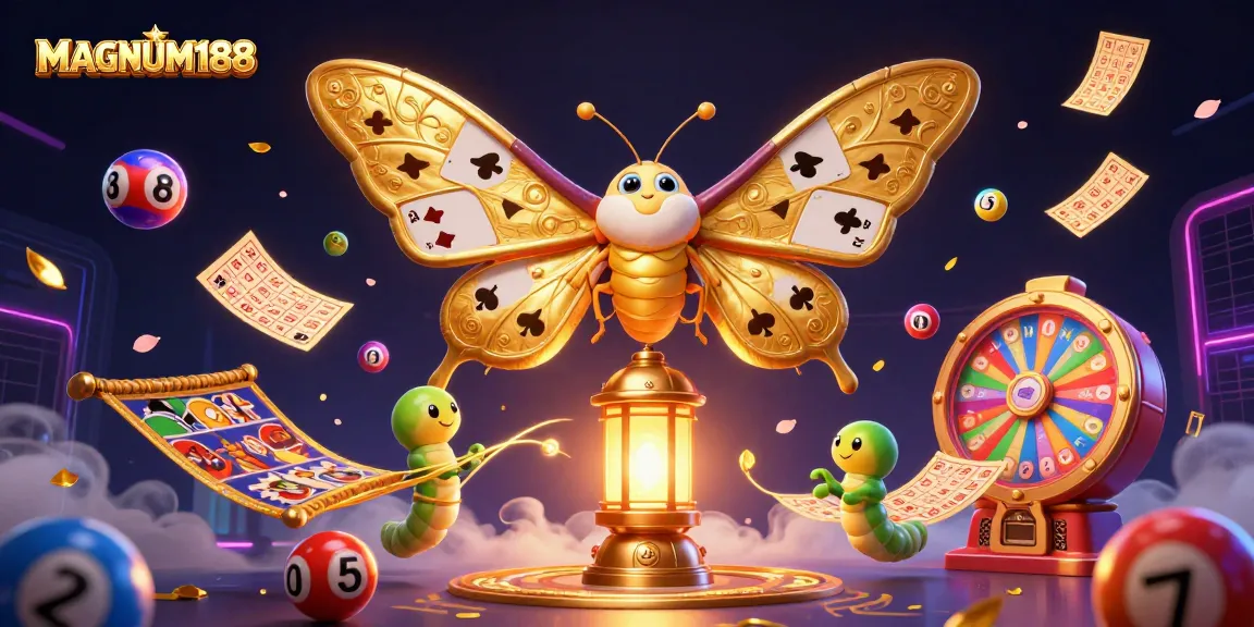 Play and win at MAGNUM188 with vibrant 3D scenes featuring dynamic bingo and lottery elements.